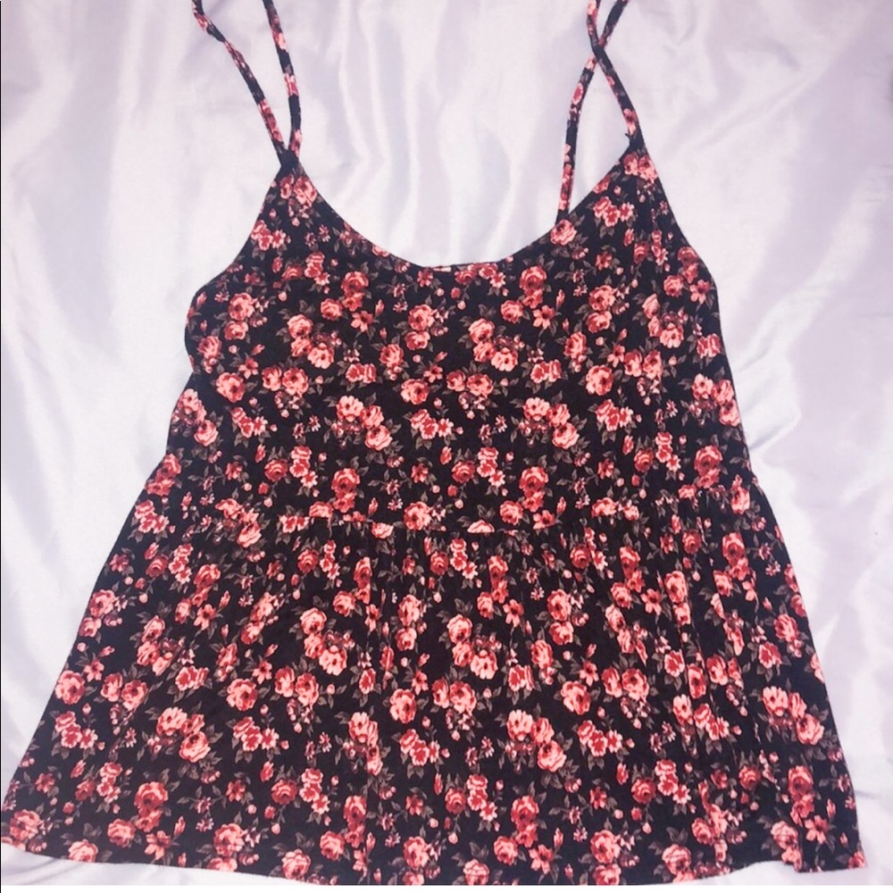 floral flowy tank top